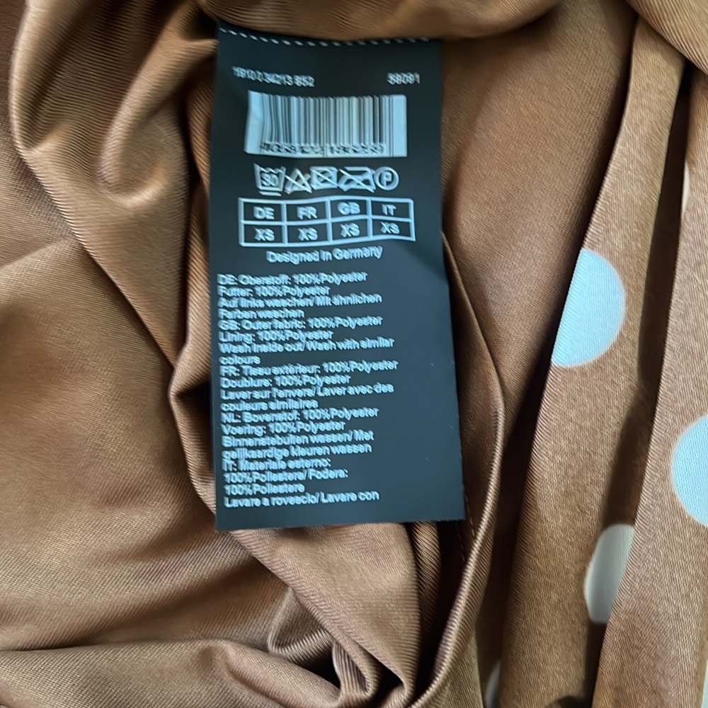 HALLHUBER  2 Piece Brown Polkadot Skirt & Top Size XS - Picture 10 of 10